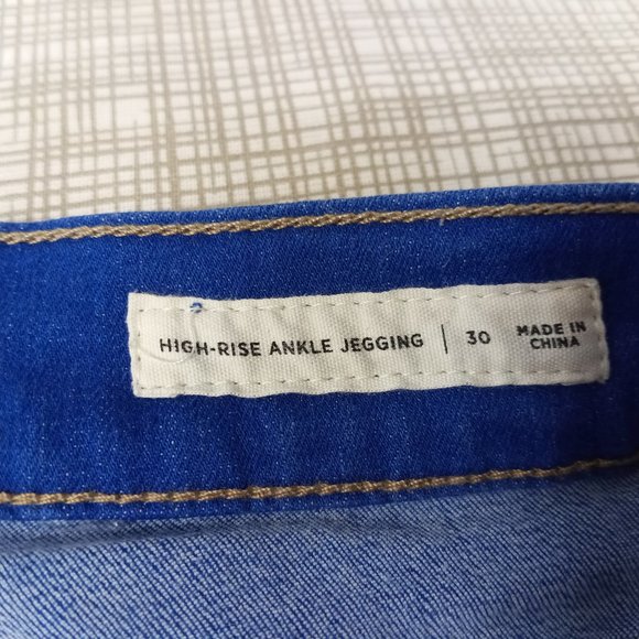 PACSUN Women's Ankle Jegging Jeans Size 30 High Rise Raw Hem Royal Blue Denim - Picture 9 of 15